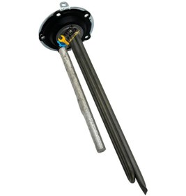 Resim Termosifon D4 Titanyum 5 Delikli, Contalı, Flanşlı, Anotlu Termosifon Rezistansı 