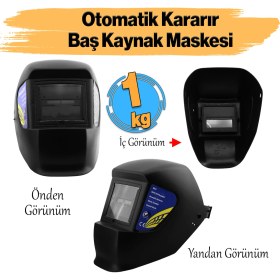 Resim Güneş Enerjili Otomatik Kararan Baş Maskesi Siperlik Kartuşlu Kaynak Gözlüğü Dın 9-13 Cenk Işık 