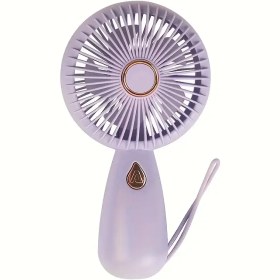 Resim Taşınabilir Kişisel Mini Fan, Şarj Edilebilir Pil, 3 Hız Ayarı ve LED Gece Lambası ile - Hafif ABS Tasarımı, Ev, Seyahat ve Kamp için Mükemmel - Mint Yeşil, Bej, Lavanta Mor, Ev için Rahat Bir Cihaz | Şık Soğutma Cihazı | Düğme Kontrolü, Taşınabilir Fan 
