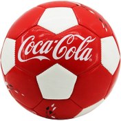 Resim Futbol Topu Dikişli - Kırmızı Beyaz Açık Mavi - Beyaz 