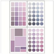 Resim 4 Yaprak Renkli Etiketler Degradeli Çıkartma Sevimli Kırtasiye Çıkartma Dıy Scrapbooking Günlük Dergi Dekorasyon Belge Düzenleme İşaretleme Mor 