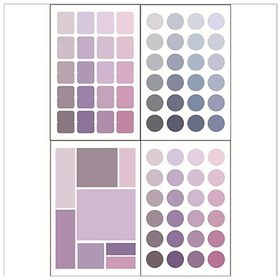 Resim 4 Yaprak Renkli Etiketler Degradeli Çıkartma Sevimli Kırtasiye Çıkartma Dıy Scrapbooking Günlük Dergi Dekorasyon Belge Düzenleme İşaretleme Mor 