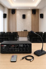 Resim Lastvoice Black Large Paket-4 Hoparlör Ve Anfi Anons Ses Sistemi Seti 