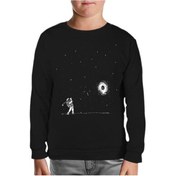 Resim Uzay - Golf Siyah Çocuk Sweatshirt Siyah 
