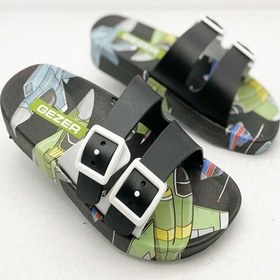 Resim Erkek Çocuk Yeni Sezon Robot Figürlü Islak Zeminde Kullanılabilen Kaydırmaz Terlik - Siyah Greeyesil 839e836999908042fsgfed 