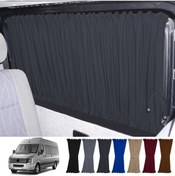 Resim Oto Pandami Volkswagen Crafter 1.nesil Orta Şase 2006-2016 Uyumlu Füme Raylı Oto Perde Takımı 