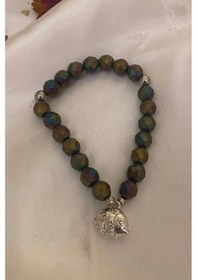 Resim Çin Takvimi Burçları Çharm Mavi Kuvars Doğal Taş Bileklik Hand Made El İşi Feng Shui Ejderha Yılı Koruyucu Hayvan Domuz Pig Objeli Çok Renkli 