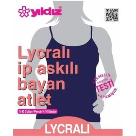 Resim Yıldız Bayan Likralı Ip Askılı Atlet Renk Seçenekli 