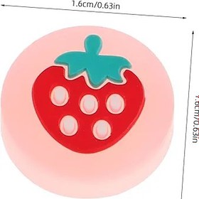 Resim 4pcs Switch Yedek Joystick Caps Aydınlık Başparmak Tutarlar Sevimli Meyve Tasarımı Silikon Düğmesi Kapaklar Anahtar Denetleyicileri Için İdeal 