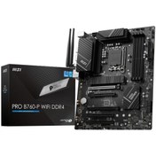 Resim MSI Msı PRO B760-P WIFI DDR4 Intel B760 Soket 1700 DDR4 5333(OC)MHz ATX Gaming (Oyuncu) Anakart 