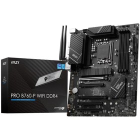 Resim MSI Msı PRO B760-P WIFI DDR4 Intel B760 Soket 1700 DDR4 5333(OC)MHz ATX Gaming (Oyuncu) Anakart 