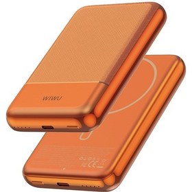 Resim Wiwu Wi-p089 Led Işık Göstergeli Pd 20w Kablosuz Powerbank 10.000mah 15w Turuncu 