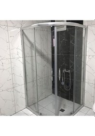 Resim Teknesiz Oval Cam Duşakabin Nd110 Krom Parlak 