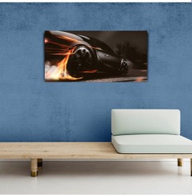 Resim Modern Siyah Araba Kanvas Tablo 60x120 