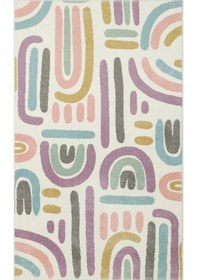 Resim Eko Kids Kds 20 Pastel Hav Toz Vermez Çocuk Halısı Çok Renkli 