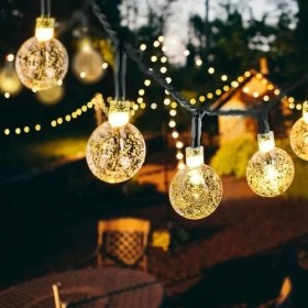 Resim 5 Metre Sarı Opak Solar Top LED Işık 