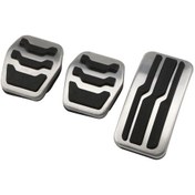 Resim Araba Gaz Pedalları Fren Pedalı Seti Debriyaj Dinlenme Ayak Pedalları Kapakları Kapak Ford Focus 2 3 4 Mk2 Mk3 Mk4 2005 -2022 At With Rest 