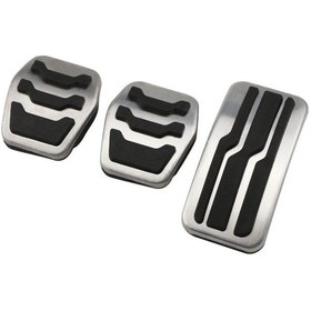 Resim Araba Gaz Pedalları Fren Pedalı Seti Debriyaj Dinlenme Ayak Pedalları Kapakları Kapak Ford Focus 2 3 4 Mk2 Mk3 Mk4 2005 -2022 At With Rest 