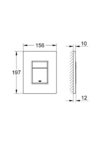 Resim Grohe Skate Cosmopolitan Gömme Rezervuar Kumanda Paneli - 38732p0 