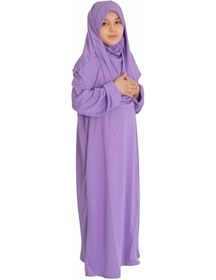 Resim Zehranaz Namaz Elbisesi Lila Fermuarlı Namaz Elbisesi Lila 