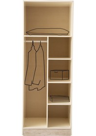 Resim Antik Mdf 2 Kapılı Dolap 