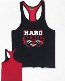 Resim Ghedto Hard Core Gym Fitness Tank Top Sporcu Atleti Siyah Kırmızı 