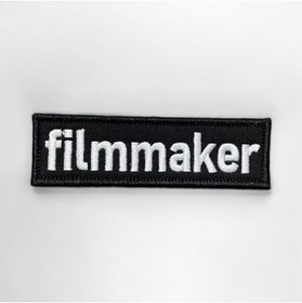 Resim Ex Patch Siyah Zemin Filmmaker Yazılı Patch - 10x3 Cm 
