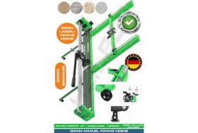 Resim Yeni Nesil Green 120CM Lazerli Yağlı Çift Sürgülü Hassas Kesim Metreli Seramik Fayans Granit Kesme Makinesi 