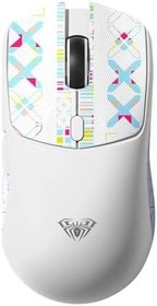 Resim Aula SC580X Lightweight PAW3395 Sensor 10000 DPI 1000Hz Kablolu ve Kablosuz Gaming Oyuncu Mouse Beyaz 