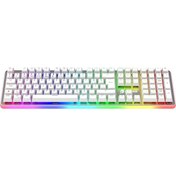 Resim GameBooster G918 Fire Storm RGB Aydınlatmalı Kırmızı Sw. Mekanik Beyaz Oyun Klavyesi 