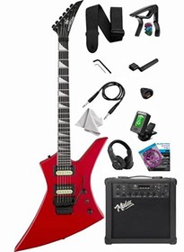 Resim Maxword DG-34RD-25AMP Kelly Kasa Floyde Rose 2x Zebra HH Manyetik 25W Amfili Elektro Gitar 