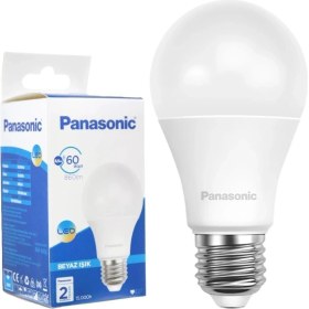 Resim Panasonic 8,5W-60 W 3 Lü Eko Paket 6500 Kelvin Beyaz Işık Panasonic 8,5W 3 Lü Beyaz 