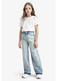 Resim Defacto Kız Çocuk 90s Wide Leg Geniş Paça Jean Pantolon F7540a825aunm39 Mavi 