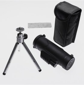 Resim Nikula 10x42 Tek Gözlü Teleskop Dürbün - Süper Zoomlu - Tripod Ay Siyah 