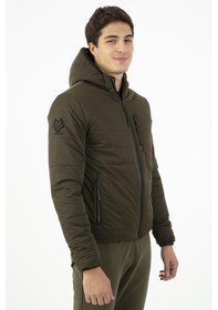 Resim Maraton Sportswear Regular Erkek Kapşonlu Uzun Kol Basic Haki Mont 21264-haki Haki 