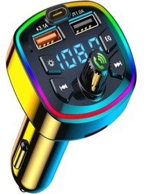 Resim Genel Markalar Araç Bluetooth 5.0 Fm Transmitter Cihazı Araba Müzik Mp3 Çalar Sd Kart Okur Oto Çakmaklık Şar 