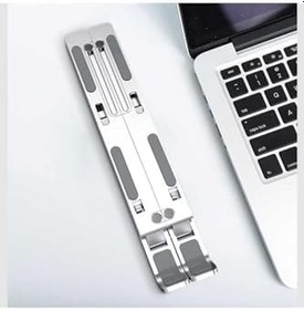 Resim Teknosepetim Apple Macbook Pro Inç Wiwu S400A Laptop Standı Özel Yükseltici Aparat Metal Tasarım, Gri WiwuS400AStand36 