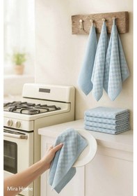 Resim 10 Lu Dama Desenli Mutfak Kurulama Bezi 50x70 Cm Mavi Çok Renkli 