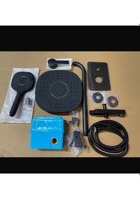 Resim Armour Armatür Ankastre Gömme Duş Seti Siyah Siyah 