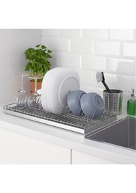 Resim Metal Bulaşıklık Kungsfors Bulaşıklık 60 Cm Galvanizli Paslanmaz Çelik Profesyonel Gri 