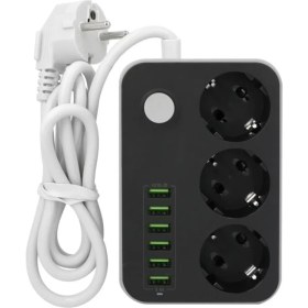Resim Skygo 3 Lü Priz 6 USB Coğaltıcı Akım Korumalı Priz 3.4A 