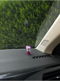Resim Genel Markalar Sevimli Mor Mini Vazo Kokulu Çiçek Oto Araba Torpido Aksesuarları, Çiçek Aksesuarları Süs 