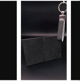 Resim Siyah Taşlı Ruhsatlık Ve Anahtarlık Takım 