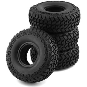 Resim Tenfowee 1/10 Rc Araçlar İçin Gövde Tipi 120mm Lastik Tekerlekler - Scx10 Iıı, Cc01, D90/d110 Uyumlu 4'lü Set 