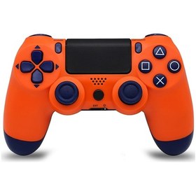 Resim Aubyhe Turuncu Işıklı Ps4 Kablosuz Oyun Kolu: 6 Eksenli Jiroskop, 3.5mm Ses Jack, Ergonomik Tasarım, Abs Malzeme İle Tam Uyumlu 