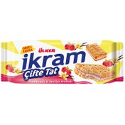 Resim Ülker İkram Frambuazlı Vanilya Kremalı Bisküvi 87 G 