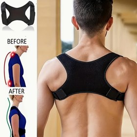 Resim 1 Adet Duruş Düzeltici Omuz Askısı - Kötü Duruş için Ortopedik Destek, Ter Emici & Nefes Alabilir Omuz Desteği, Ofis, Spor Salonu, Günlük Kullanım İçin Postür Eğitimi - Erkekler ve Kadınlar (1 Adet) 