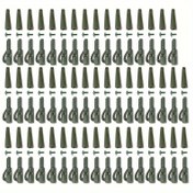 Resim 50 Set Mini Kurşun Klips & Kuyruk Lastikleri Konik Sazan Balıkçılık Takımı Aksesuarları 