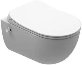 Resim Modern Tasarım Rim-Off Asma Klozet Kapağı + Yavaş Kapanır Kapak 