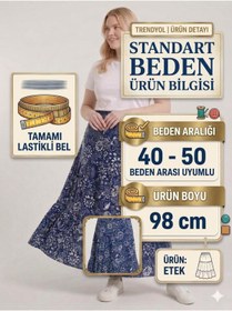 Resim Orly More Büyük Beden Kadın Beli Lastikli Etek 